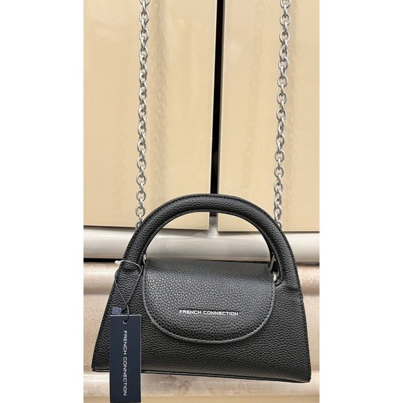 NWT FRENCH CONNECTION GRACIE PEBBLE CUT OUT HANDLE CROSSBODY HAND BAG - Picture 1 of 6